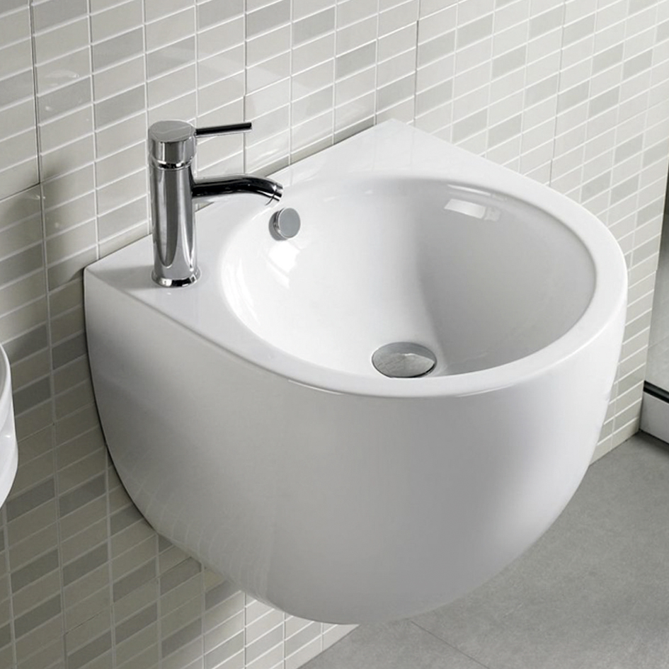 Раковина MELANA MLN-500FBW (черно-белая)