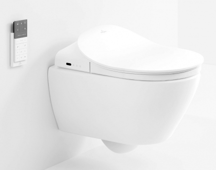 Унитаз подвесной электронный Villeroy&Boch Subway 2.0 5614 R5R1 безободковый с патрубком, крышка-сиденье с функцией биде