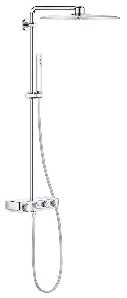 Душевая система с термостатом Grohe Euphoria SmartControl 310 DUO Cube 26508000, цвет верхнего душа хром