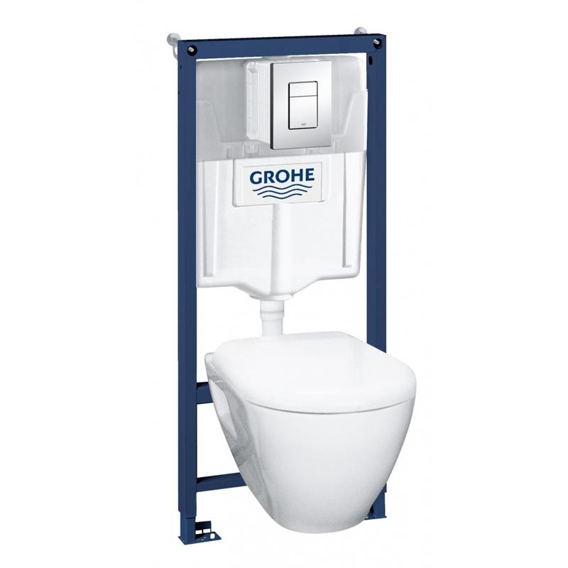 Инсталляция Grohe с унитазом Solido Perfect Serel 39186000, сиденье микролифт, комплект