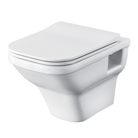 Унитаз Santek Лайн 1.WH50.1.574 34.5 x 53.5 x 35 см подвесной, безободковый, Soft Close