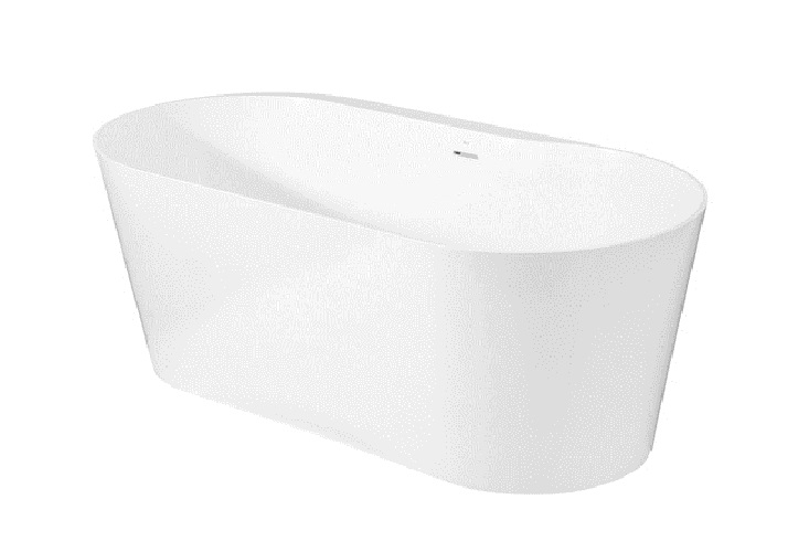 Ванна каменная Roca Raina 159 х 79 см 248466000, литой мрамор Stonex, овальная, белая
