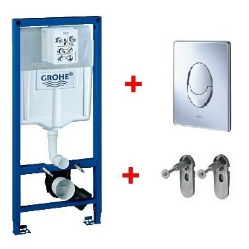 Grohe 38721001 Rapid SL3 в 1 для подвесного унитаза набор (панель+рама+уголки)