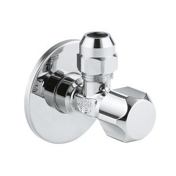 Кран угловой вентильный 1/2-3/8  с металлической розеткой GROHE 2201800M