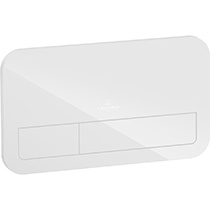 Клавиша двойная Villeroy&Boch ViConnect 9224 00RE, стекло, белый глянец
