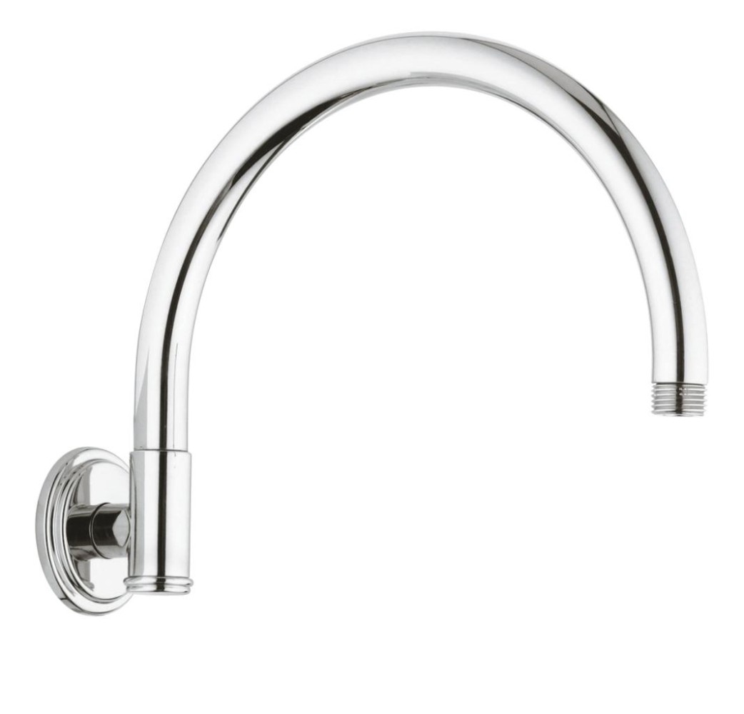 Кронштейн душевой настенный Grohe Rainshower ретро с изгибом 28384000, хром, 272 мм