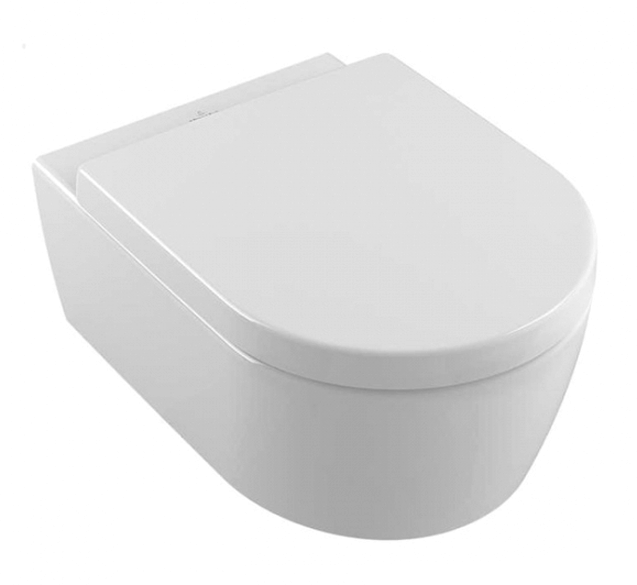 Унитаз Villeroy&Boch Avento 5656 HRR1 с крышкой-сиденьем Soft-Close, альпийский белый, с покрытием CeramicPlus
