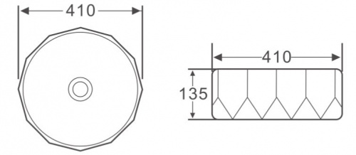 Раковина BelBagno BB1409 накладная цвет - белый 41x41x13.5 см