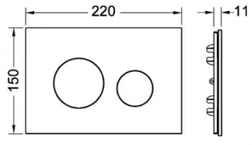Клавиша TECE Loop Modular 9 240 683, зеркало
