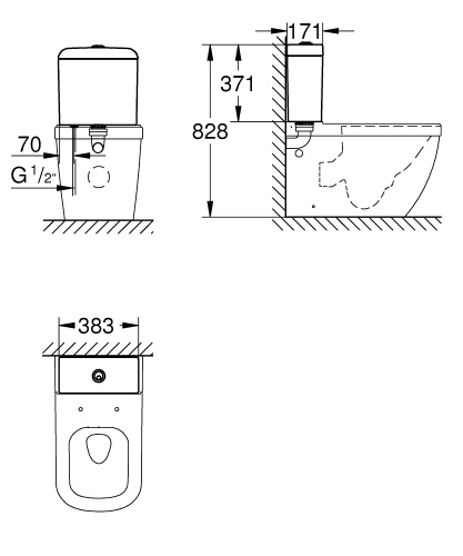 Бачок Grohe Euro Ceramic 39332000