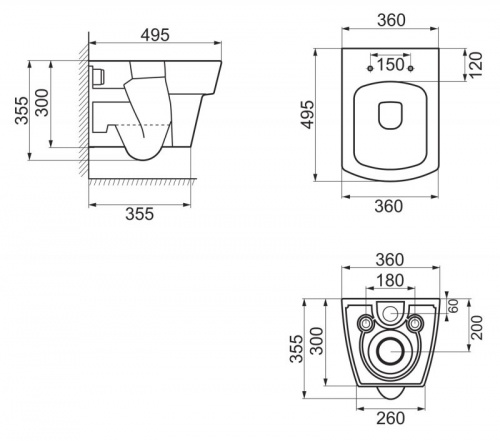 Унитаз BelBagno Mattino BB1060CH подвесной