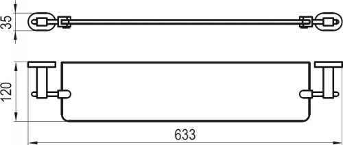 Полка стеклянная, 64 см CR 500.00