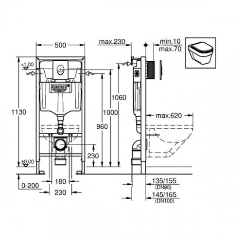 Инсталляция GROHE RAPID SL 38750001