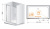 Душевая дверь в нишу CEZARES PREMIER-W-SOFT-BF-1 условн. размеры, мм: 1200x2000 габариты с диап. рег., мм: (1175-1215)х2000 шир. входа, мм: 550