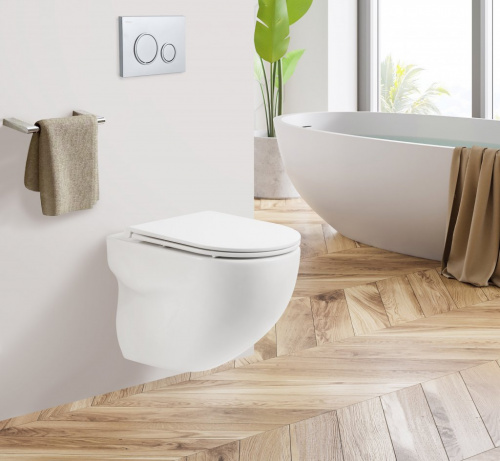 Унитаз подвесной BelBagno Onda BB066CHR, безободковый