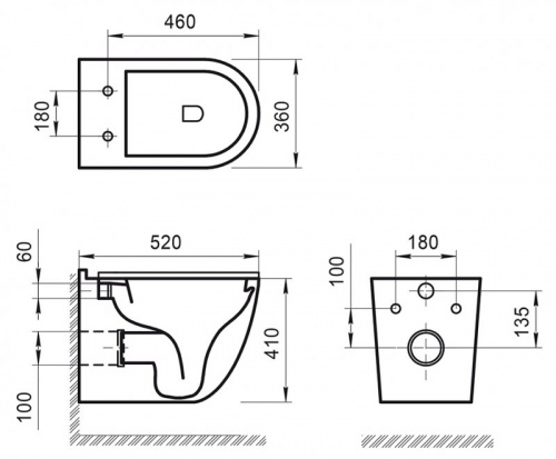 Унитаз подвесной BelBagno Senso-R BB017CHR, безободковый