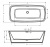 Ванна акриловая Riho Admire FS 180 x 84 см BD0300500000000, без гидромассажа, белая