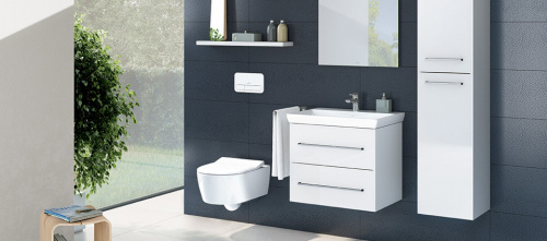 Унитаз Villeroy&Boch Avento 5656 HRR1 с крышкой-сиденьем Soft-Close, альпийский белый, с покрытием CeramicPlus