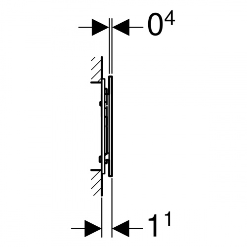 Смывная клавиша Geberit Sigma70 для двойного смыва, для смывного бачка скрытого монтажа Sigma 12 см