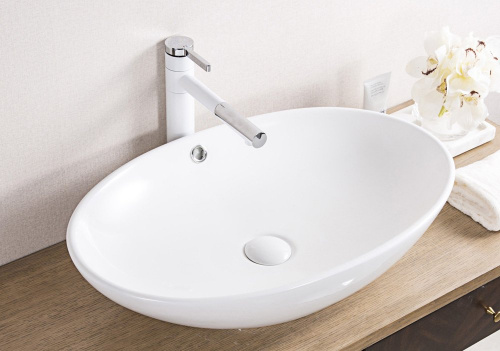 Раковина керамическая накладная, овальная BelBagno