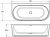 Акриловая ванна Riho Desire Wall Mounted 180 x 84 см