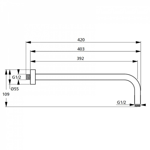 B9445AA Кронштейн для верхнего душа Ideal Standard IdealRain