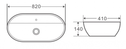 Раковина BelBagno BB1347 накладная 82x41x14 см