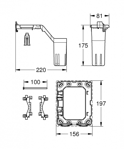 Комплект установки Grohe Fresh 38796000 для систем инсталляции Rapid SL