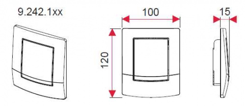Кнопка смыва TECE Planus Urinal 9 242 312, белая матовая