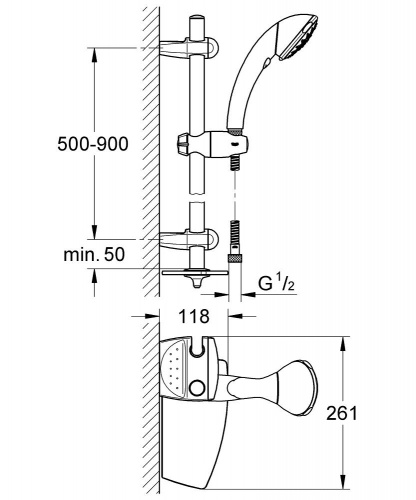 Душевой гарнитур Grohe Movario 28571 000 Five