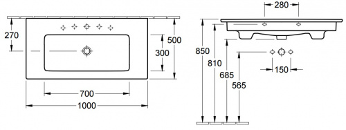 Раковина Villeroy&Boch Venticello Plus 4104 ALR1