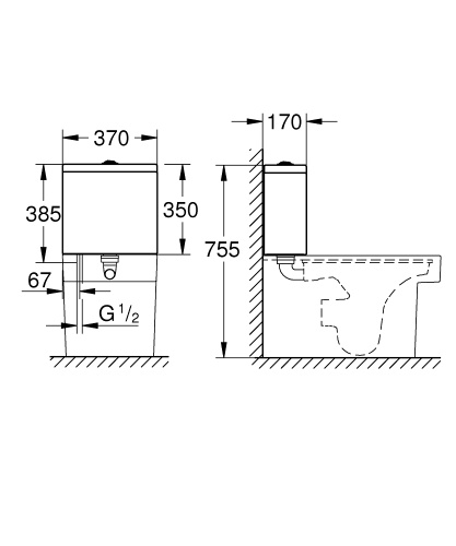 Бачок Grohe Cube Ceramic 39490000