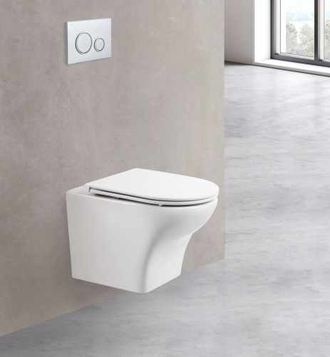 Унитаз подвесной BelBagno Kraft BB064CHR, безободковый