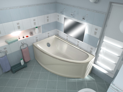 Ванна из литьевого мрамора Marmo Bagno Альба 170х110 правая