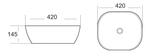 Раковина накладная, керамическая, BelBagno BB1268-1, BB1268-1