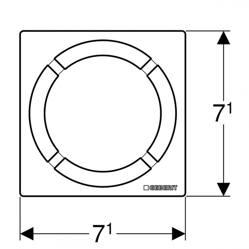 Дизайнерская решетка Geberit Circle, 8 х 8 см