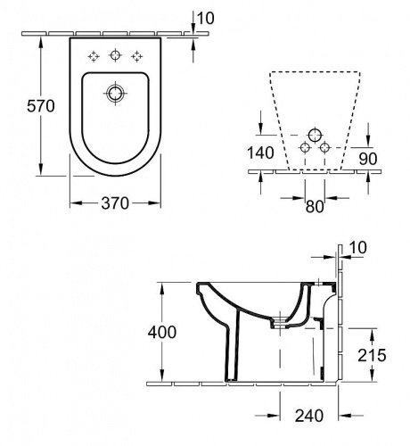 Биде Villeroy&Boch Omnia Architectura 5474 0001 напольное