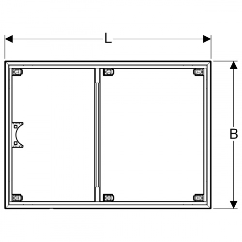 Инсталляционная рама Geberit для душевых поддонов Setaplano, 120 x 120 см, с 6 ножками
