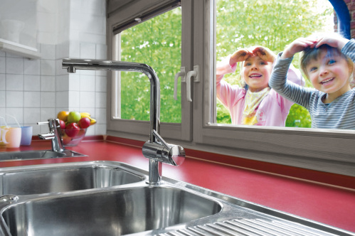 Смеситель Grohe Minta 31360DC0 кухонный для мойки, суперсталь