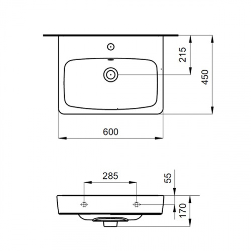 Раковина Santek Нео-60 см 1WH302186 белая