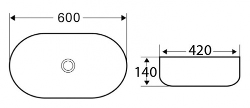 Раковина накладная керамическая, бежевая матовая, BelBagno BB1084, BB1084-H316