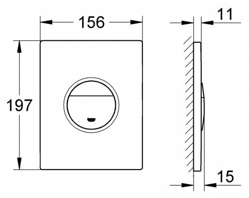 Панель Grohe Nova Cosmopolitan 38847KI0, черный глянец