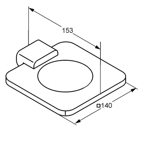 Мыльница Kludi E2 4998505 14 x 14 см, цвет хром