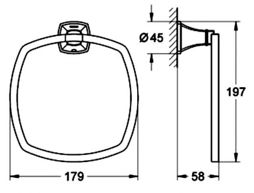 Полотенцедержатель Grohe Grandera 40630IG0, хром/золото