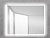 BELBAGNO SPC-GRT-1000-800-LED Зеркало с встроенным светильником и кнопочным выключателем, 12W, 220-240V, 1000x30x800 