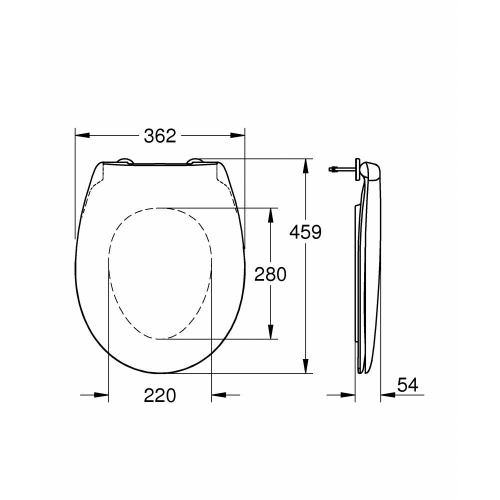 Крышка-сиденье Grohe Bau Ceramic 39493000 быстросъемное, микролифт