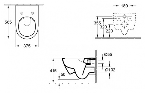 Унитаз подвесной Villeroy&Boch Subway 2.0 5614R201 alpin, крышка с микролифтом