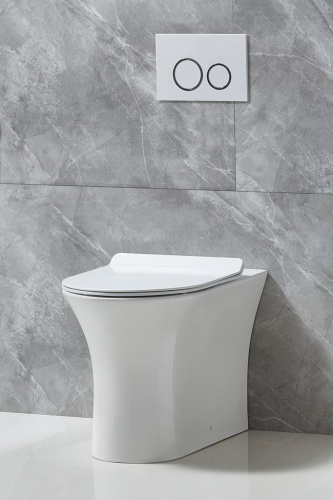 Унитаз приставной безободковый, полное примыкание, P-trap BelBagno, серия ANCONA