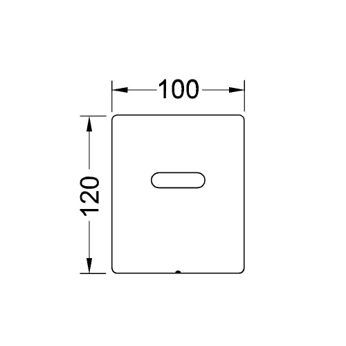 Кнопка смыва TECE Planus Urinal 6 V-Batterie 9242350, нержавеющая сталь, сатин