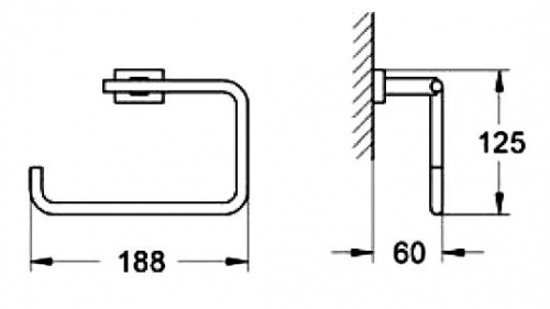 Полотенцедержатель Grohe Essentials Cube 40510000